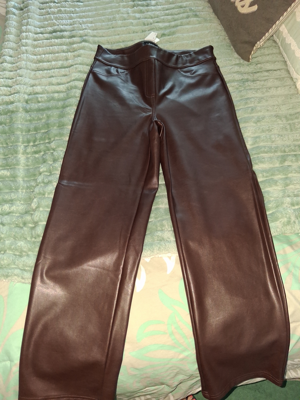 Laundry by Shelli Segal Dark Brown Faux Leather Pants